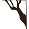 Ekena Millwork Damon Wrought Iron Bracket, (Single center brace), Antiqued Brass 1 1/2"W x 12"D x 15"H BKTM01X12X15SDAABS - alternate 3